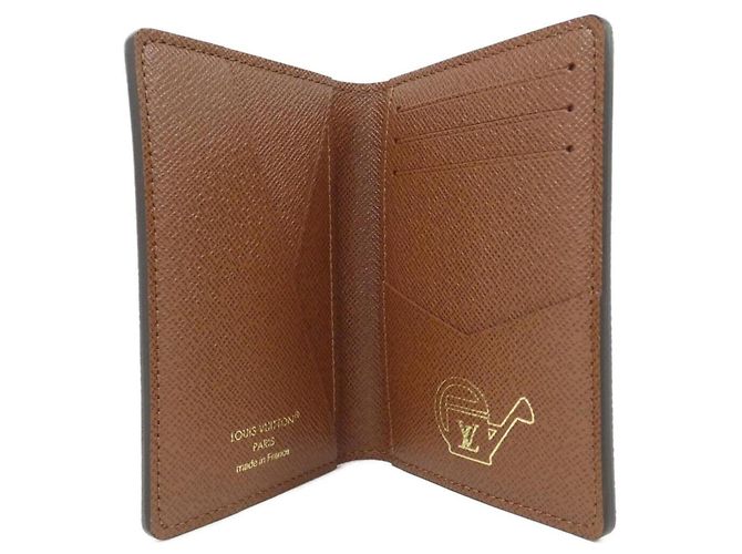 Louis Vuitton Monogram Flower Organizer de Poche Card Case Marrone - vista 3