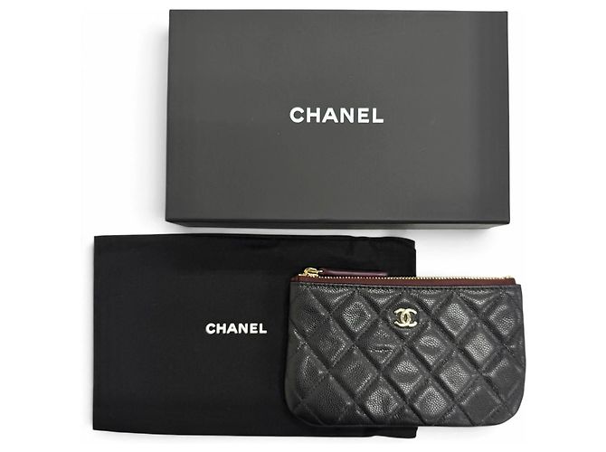 Pouch piccola con zip Classic Small in pelle Caviar Chanel Nero - vista 2