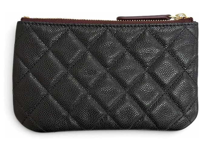 Pouch piccola con zip Classic Small in pelle Caviar Chanel Nero - vista 3