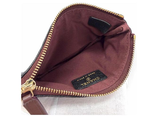 Pouch piccola con zip Classic Small in pelle Caviar Chanel Nero - vista 5