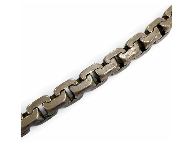 Collier Gucci Web Line Sherry AG925 avec détail rayé Argenté - vue 6