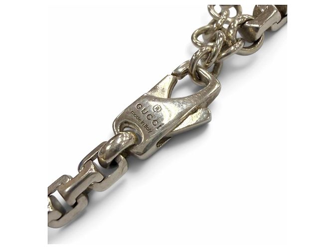 Collier Gucci Web Line Sherry AG925 avec détail rayé Argenté - vue 7