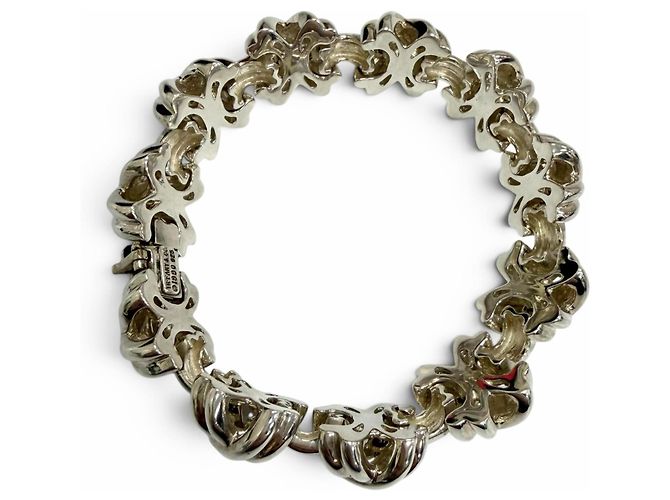 Autre Marque Bracciale Tiffany Vintage SV925 Signature Link X Motif Argento - vista 2