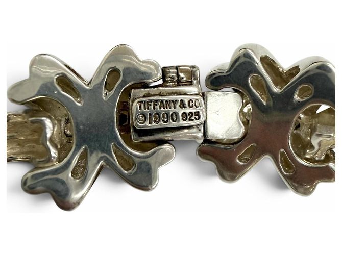 Autre Marque Bracciale Tiffany Vintage SV925 Signature Link X Motif Argento - vista 5