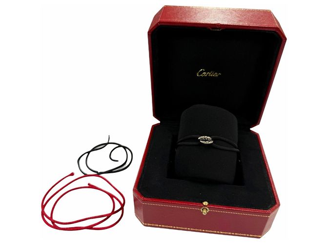 Bracciale Cartier Trinity in cordino Nero D'oro - vista 2