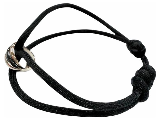 Bracciale Cartier Trinity in cordino Nero D'oro - vista 3