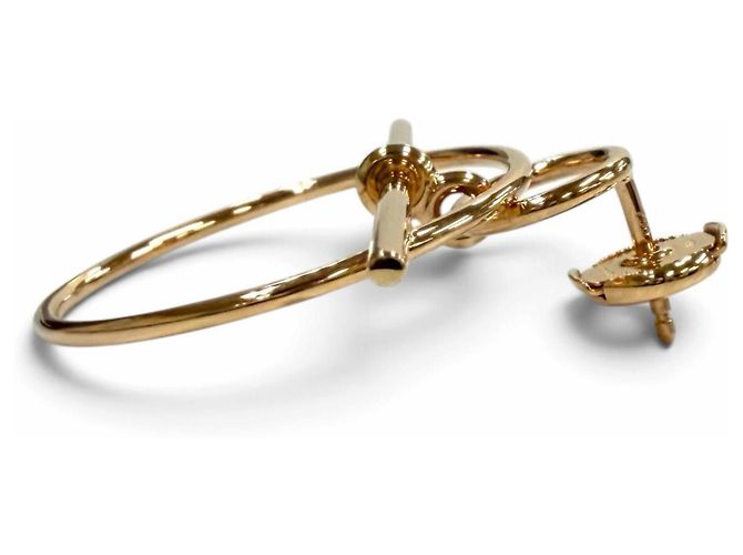 Hermès Hermes Pink Gold Stecker-Ohrringe Golden - Ansicht 4