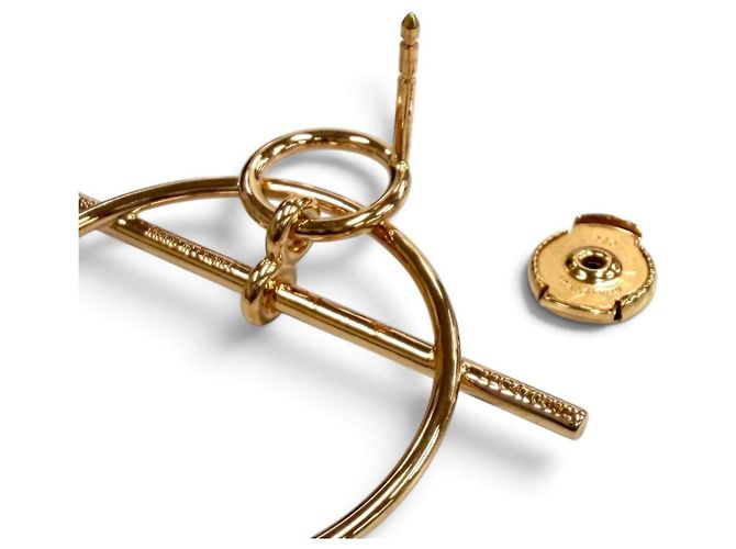 Hermès Hermes Pink Gold Stecker-Ohrringe Golden - Ansicht 5