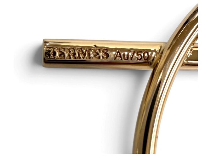 Hermès Hermes Pink Gold Stecker-Ohrringe Golden - Ansicht 6