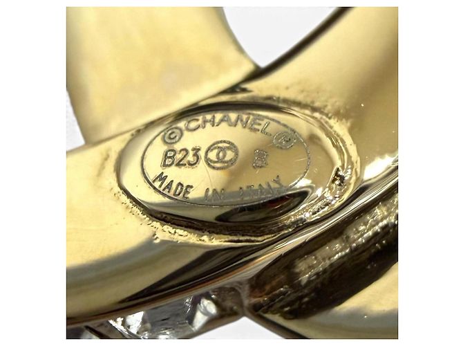 Broche Chanel Coco Mark avec strass Doré - vue 7