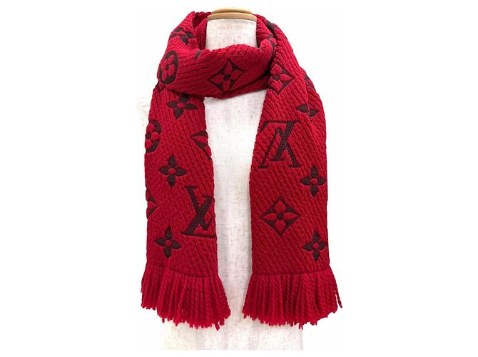 Louis Vuitton Ruby Wollseiden-Stola Rot - Ansicht 2