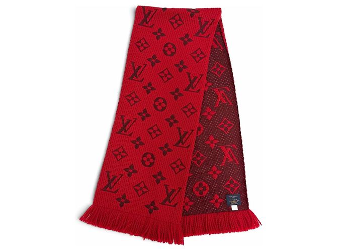 Louis Vuitton Ruby Wollseiden-Stola Rot - Ansicht 3