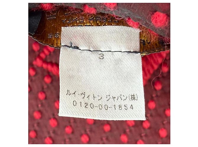 Louis Vuitton Ruby Wollseiden-Stola Rot - Ansicht 7
