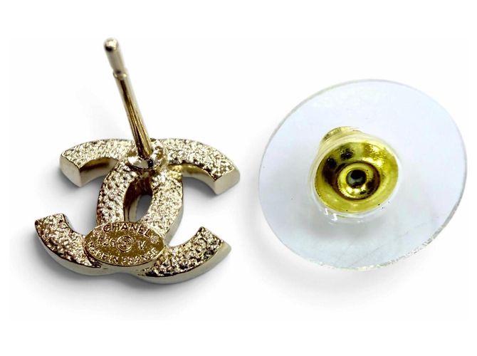 Brincos Chanel Coco Mark com strass Dourado - vista 5