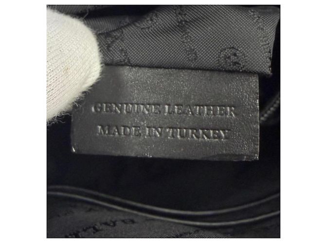 Borsa a tracolla a righe Bally Holm in pelle bovina Nero - vista 13
