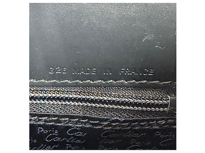 Cartier Sapphire Line Square Leather Handbag Black - view 12