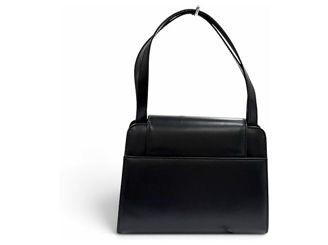 Cartier Sapphire Line Square Leather Handbag Black - view 3