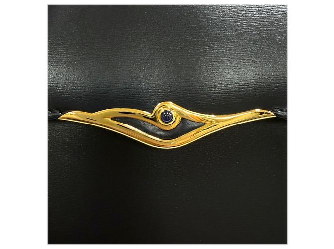 Cartier Sapphire Line Square Leather Handbag Black - view 9