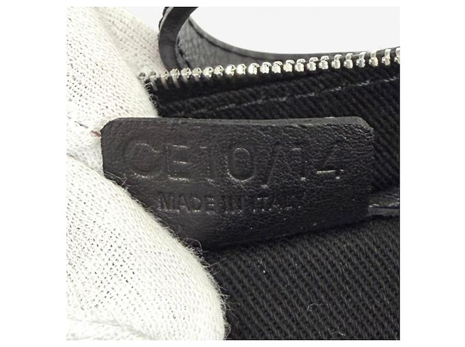 Céline Pouch accessori CELINE Vintage Macadam in camoscio con rifiniture in pelle Nero - vista 11