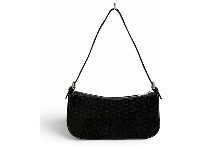 Céline Pouch accessori CELINE Vintage Macadam in camoscio con rifiniture in pelle Nero - vista 2