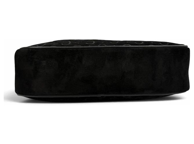 Céline Pouch accessori CELINE Vintage Macadam in camoscio con rifiniture in pelle Nero - vista 4