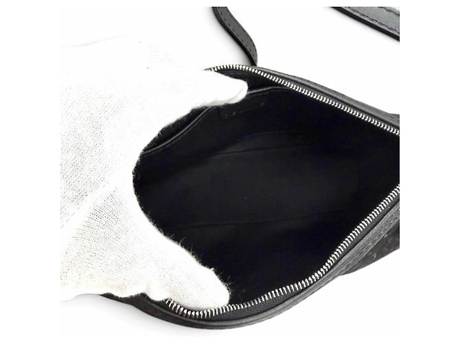 Céline Pouch accessori CELINE Vintage Macadam in camoscio con rifiniture in pelle Nero - vista 5