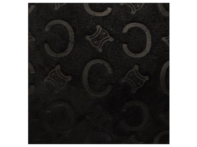 Céline Pouch accessori CELINE Vintage Macadam in camoscio con rifiniture in pelle Nero - vista 9