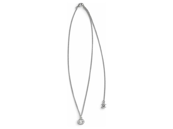 Collana Chanel B25C CC Logo Crystal Cube Argento - vista 5