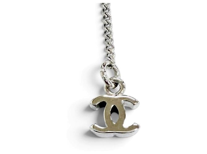 Collana Chanel B25C CC Logo Crystal Cube Argento - vista 7