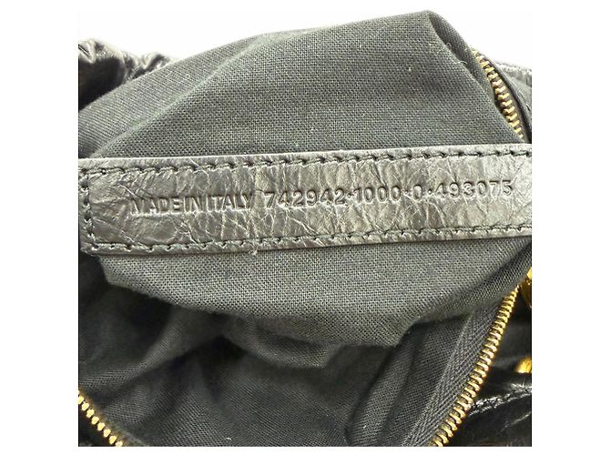 Everyday Borsa a Tracolla Balenciaga 742942 Crush in Pelle Nero - vista 12