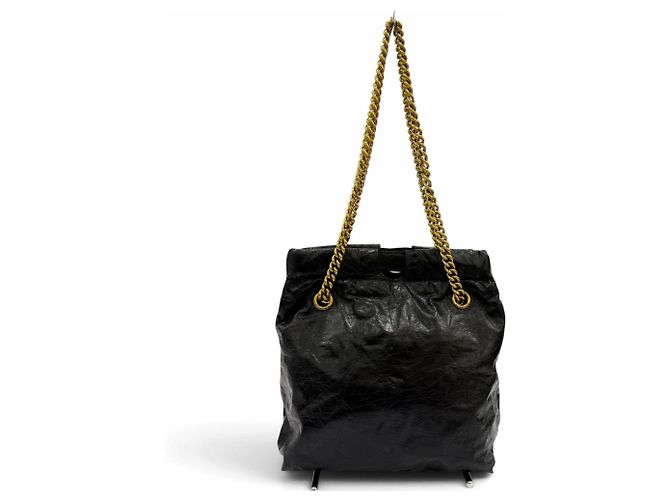 Everyday Borsa a Tracolla Balenciaga 742942 Crush in Pelle Nero - vista 3