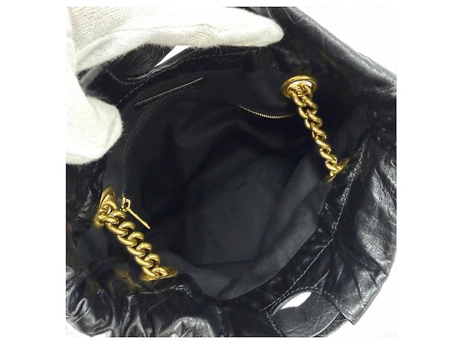 Everyday Borsa a Tracolla Balenciaga 742942 Crush in Pelle Nero - vista 6