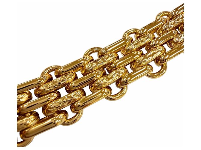 Collar Choker Motif Bolso Matelassé Chanel Coco Mark Dorado - vista 6