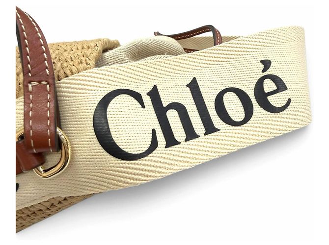 Bolsa Cesto Chloé Woody Small Bege - vista 10