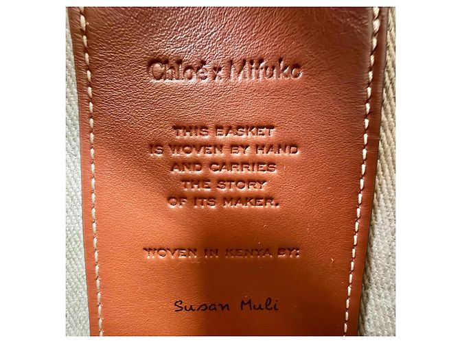 Bolsa Cesto Chloé Woody Small Bege - vista 11