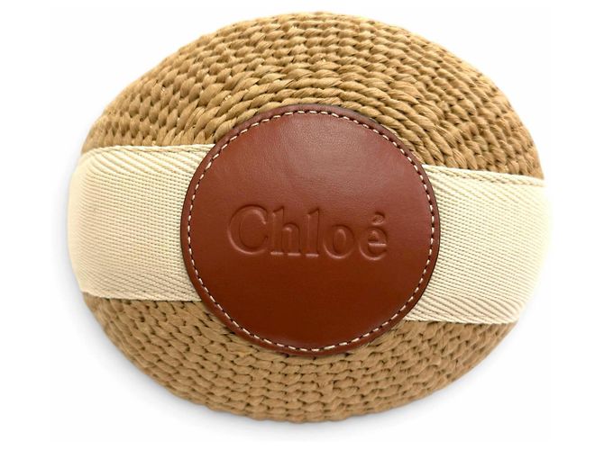 Bolsa Cesto Chloé Woody Small Bege - vista 6