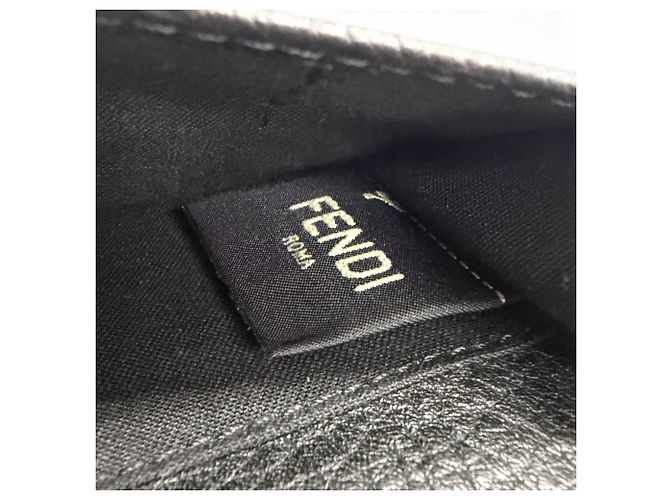 Fendi Selleria Leather Compact Tri-fold Wallet Black - view 9