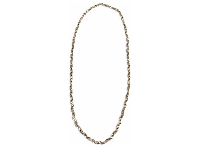Autre Marque Collana lunga Tiffany & Co. 925 14K Twist Chain Combination Argento D'oro - vista 3