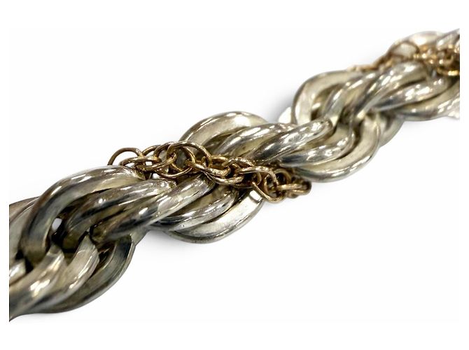 Autre Marque Collana lunga Tiffany & Co. 925 14K Twist Chain Combination Argento D'oro - vista 4