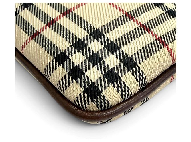 Burberry Vintage Logo Plate Mini Tote Bag Braun Beige - Ansicht 6