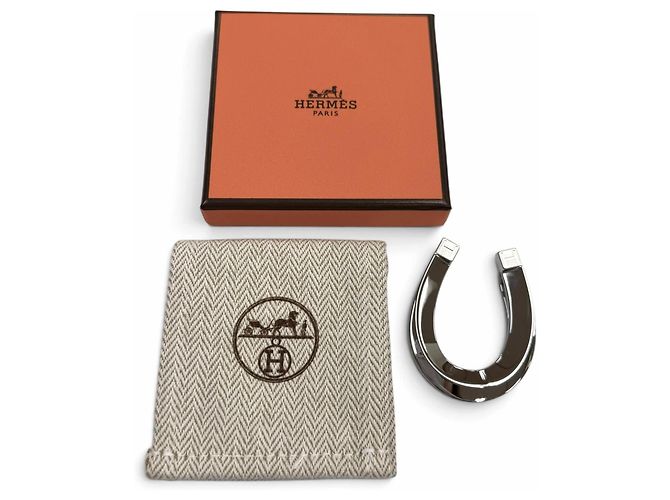 Hermès Fermasoldi Hermes in metallo argentato Argento - vista 2
