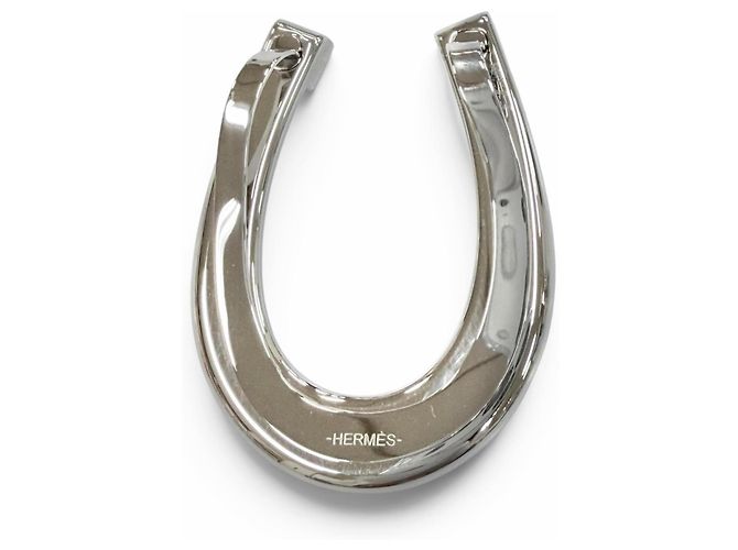 Hermès Fermasoldi Hermes in metallo argentato Argento - vista 3