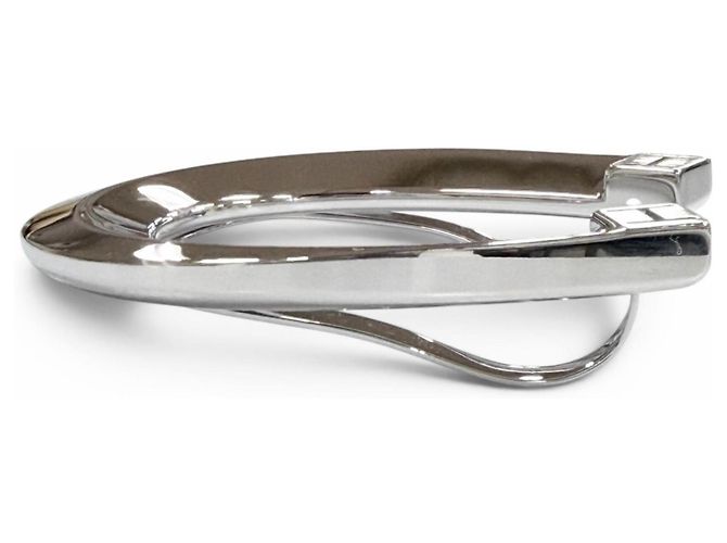 Hermès Fermasoldi Hermes in metallo argentato Argento - vista 4