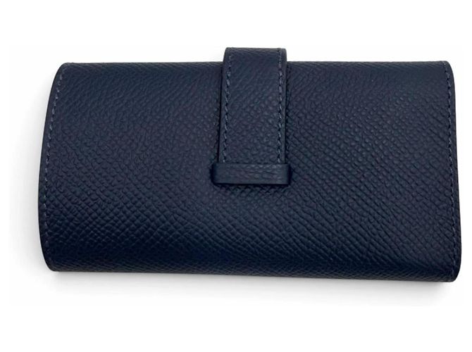 Hermès Hermes Bearn Epsom Leather Key Case Blue Navy blue - view 3