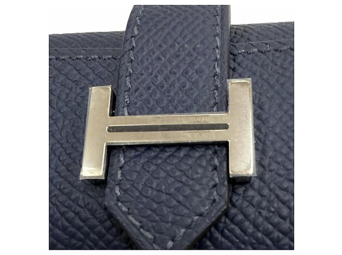 Hermès Hermes Bearn Epsom Leather Key Case Blue Navy blue - view 6