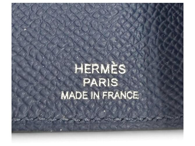 Hermès Hermes Bearn Epsom Leather Key Case Blue Navy blue - view 7