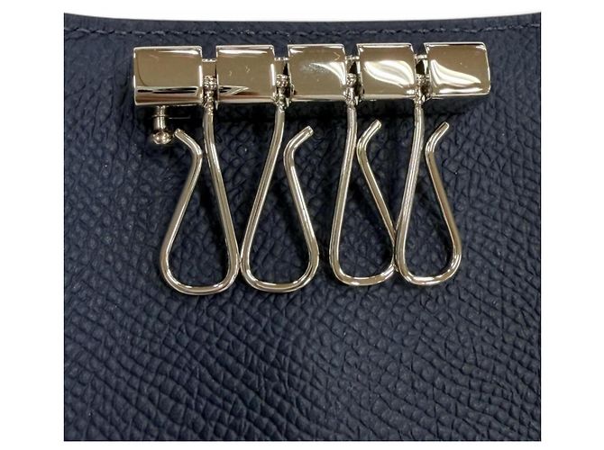 Hermès Hermes Bearn Epsom Leather Key Case Blue Navy blue - view 8