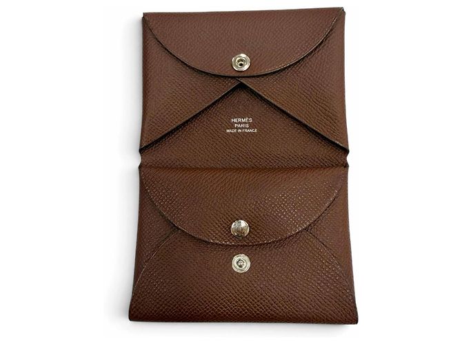 Hermès Hermes Calvi Duo Epsom Leather Coin Case - view 6
