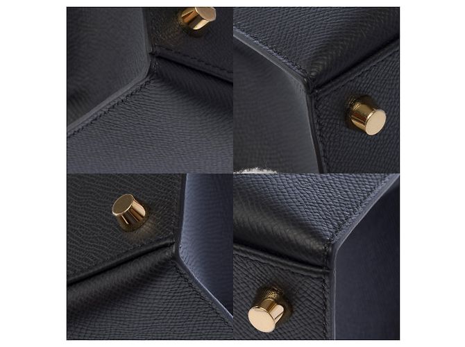 Hermès Borsa HERMES Kelly 25 in Pelle Nera - 103969 Nero - vista 12