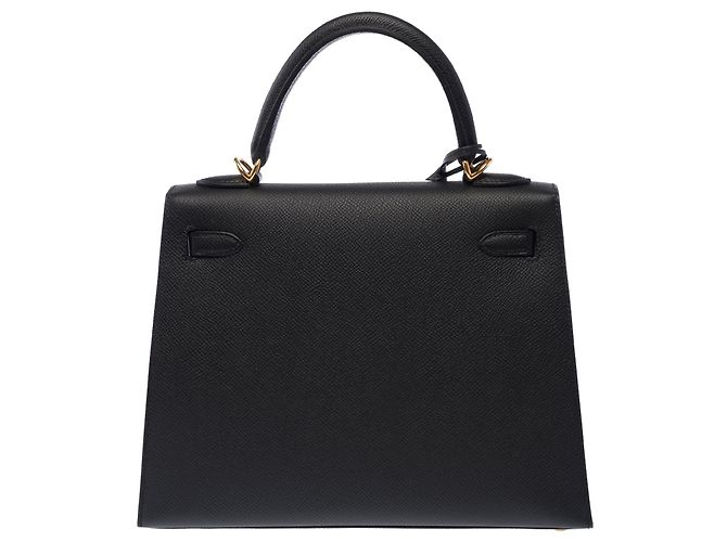 Hermès Borsa HERMES Kelly 25 in Pelle Nera - 103969 Nero - vista 4